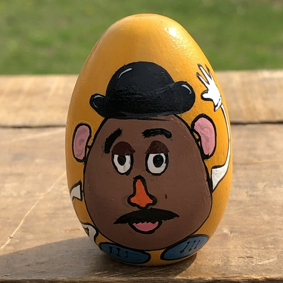 Hand Painted Mr. Potato Head On A Wood Egg! - Picture 1 of 1